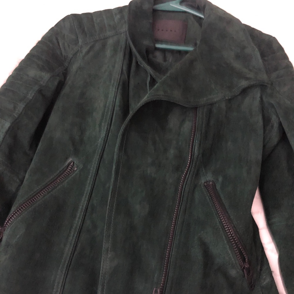 BlankNYC Emerald Green Suede Biker Jacket